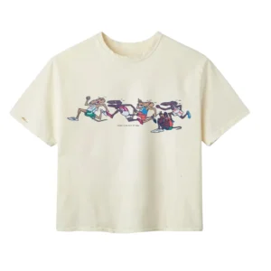 Gold+Vintage Gallery Raspberry Hills 'Rat Race' Cream Tee