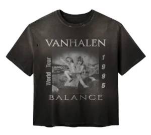 Gold+Vintage Gallery Raspberry Hills 'Balance' Van Halen Black Tee