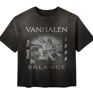 Gold+Vintage Gallery Raspberry Hills 'Balance' Van Halen Black Tee