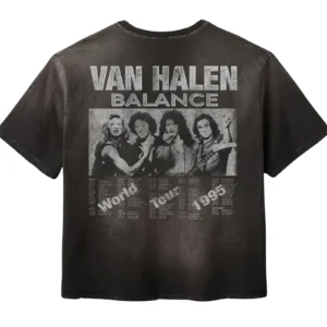 Gold+Vintage Gallery Raspberry Hills 'Balance' Van Halen Black Tee