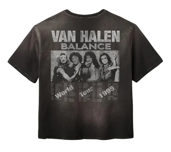Gold+Vintage Gallery Raspberry Hills 'Balance' Van Halen Black Tee
