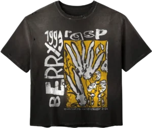 Gold+Vintage Gallery Raspberry Hills 'Code 77' Black Tee
