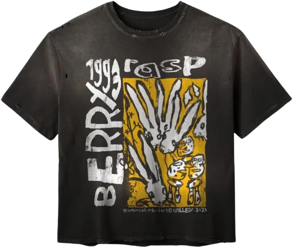 Gold+Vintage Gallery Raspberry Hills 'Code 77' Black Tee